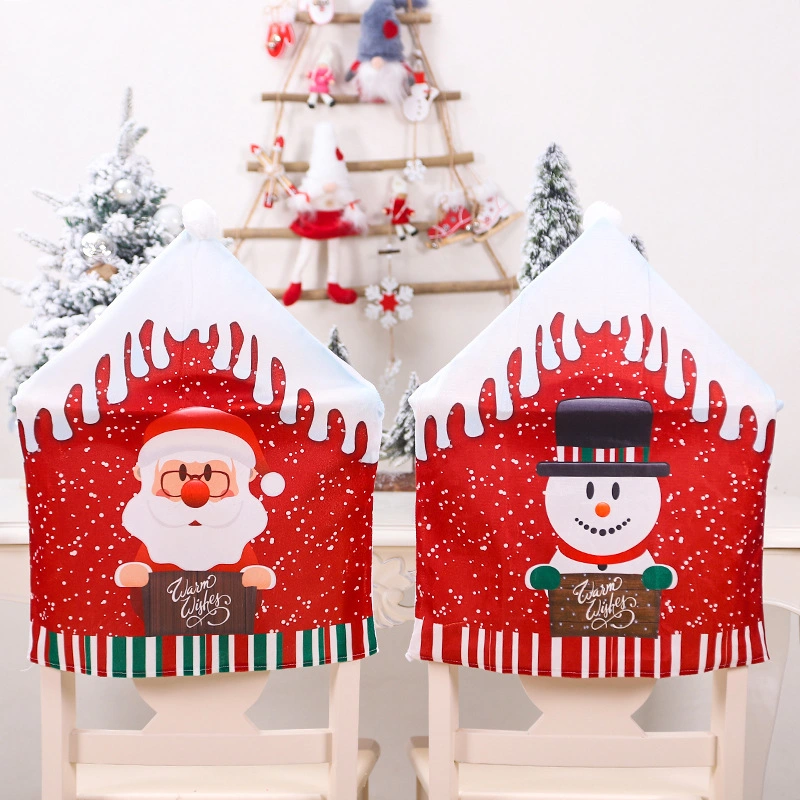 High Quality Christmas Chair Covers with X&prime;mas Santa Claus Design for Holiday Party Decoration