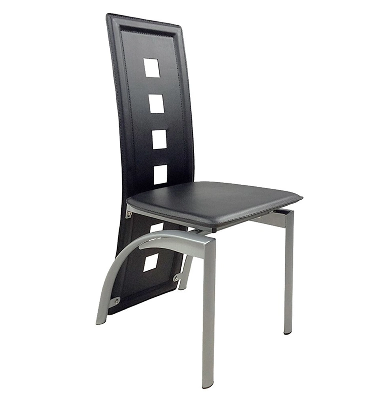 Wholesale Modern PVC Leather Cover Upholstered Dining Chair with Iron Legs for Restaurant and Dining Room Use