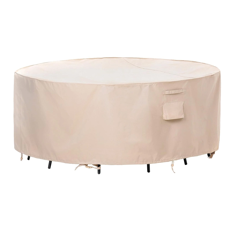 Outdoor Circular Furniture Waterproof Cover, Courtyard Terrace Round Table Chair Dust Protection Cover