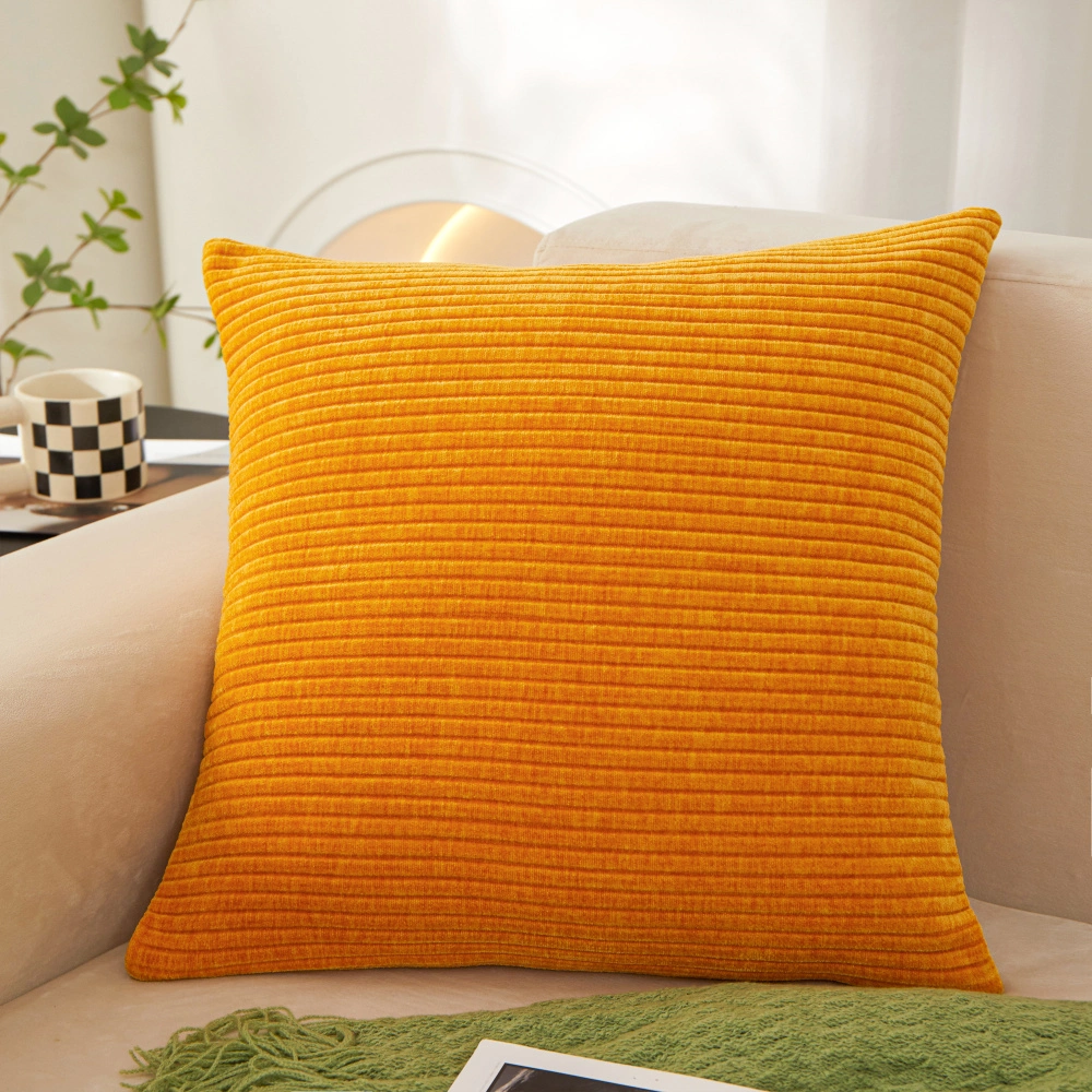 Delicate Stripe Cushion Cover with Soft Velvet Fabric, Multiple Colors Available, Perfect for Living Room Sofa
