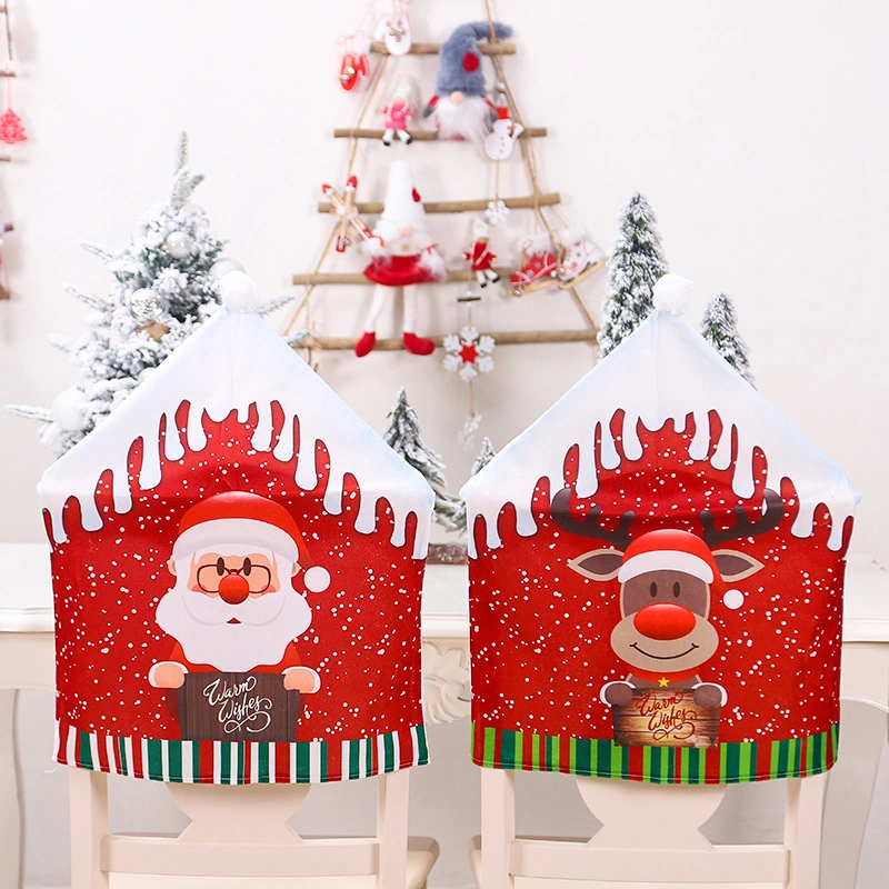 High Quality Christmas Chair Covers with X&prime;mas Santa Claus Design for Holiday Party Decoration