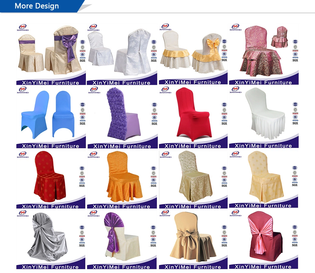 Wholesale Top Quality Self-Tie Satin Chair Cover, Universal Satin Seat Cover