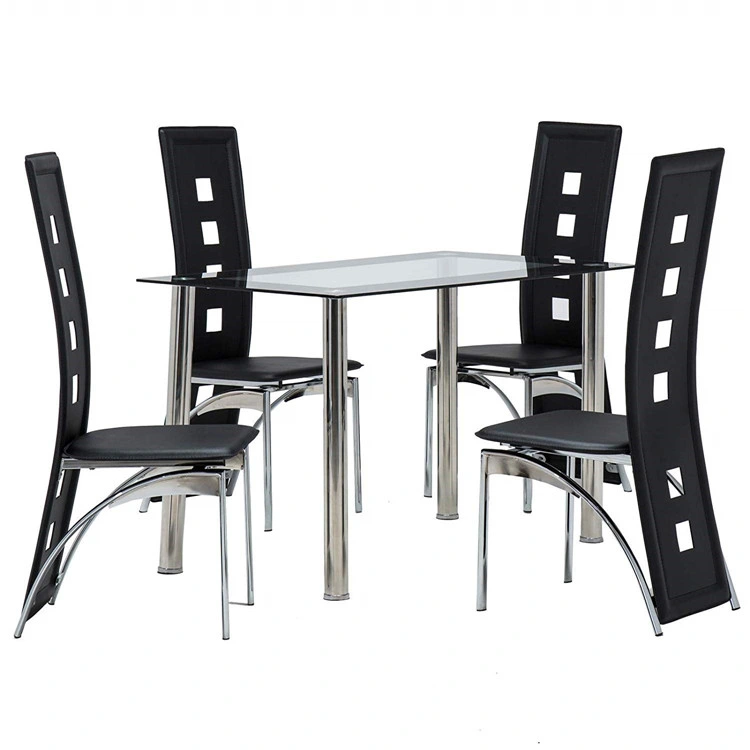 Wholesale Modern PVC Leather Cover Upholstered Dining Chair with Iron Legs for Restaurant and Dining Room Use