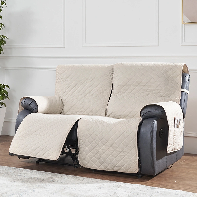Loveseat Recliner Cover with Console Non-Slip Cover for Dual Loveseat Recliner Split Reclining Cover Recliner Furniture