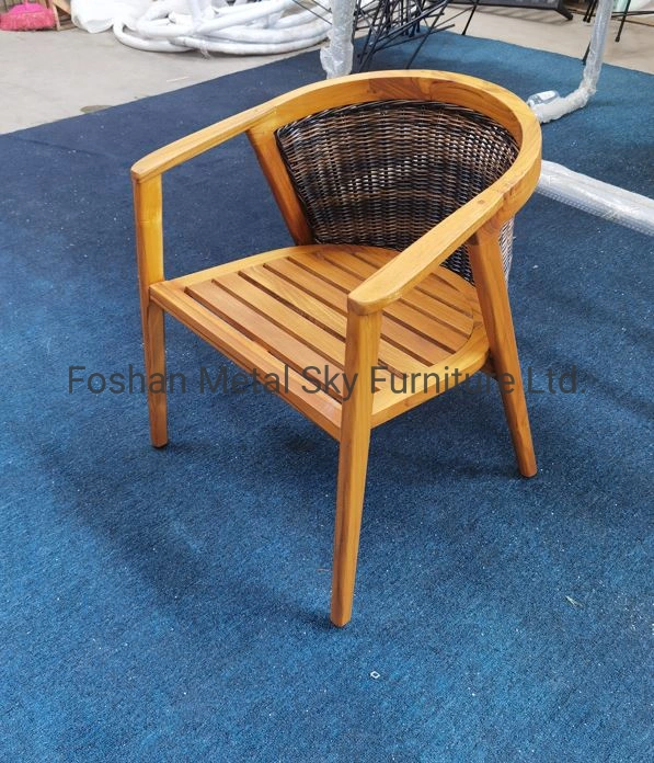 Outdoor Gazebo Garden Villa Patio Teak Wicker Customized Rattan Chairs