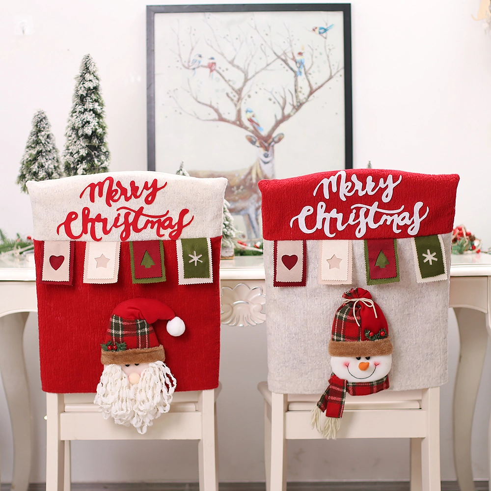 New Design Fabric Material Chair Cover Christmas Festival Decoration