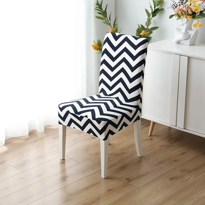 Removable Full Elastic Spandex Polyester Geometric Print Chair Cover Universal Spandex Chair Cover Home
