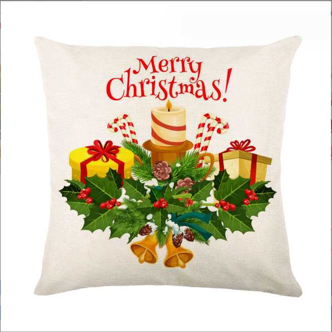 Wholesale Christmas Pillow New Year Sofa Decorative Cushion Cover for Holiday and Decor