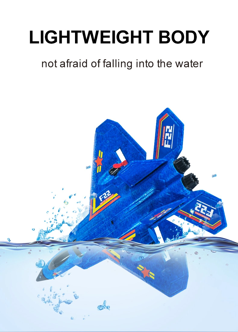 2024 New Best Remote Control Fighter Jet Aero Planes Flying Speed Foam LED Glider RC Airplane Toys