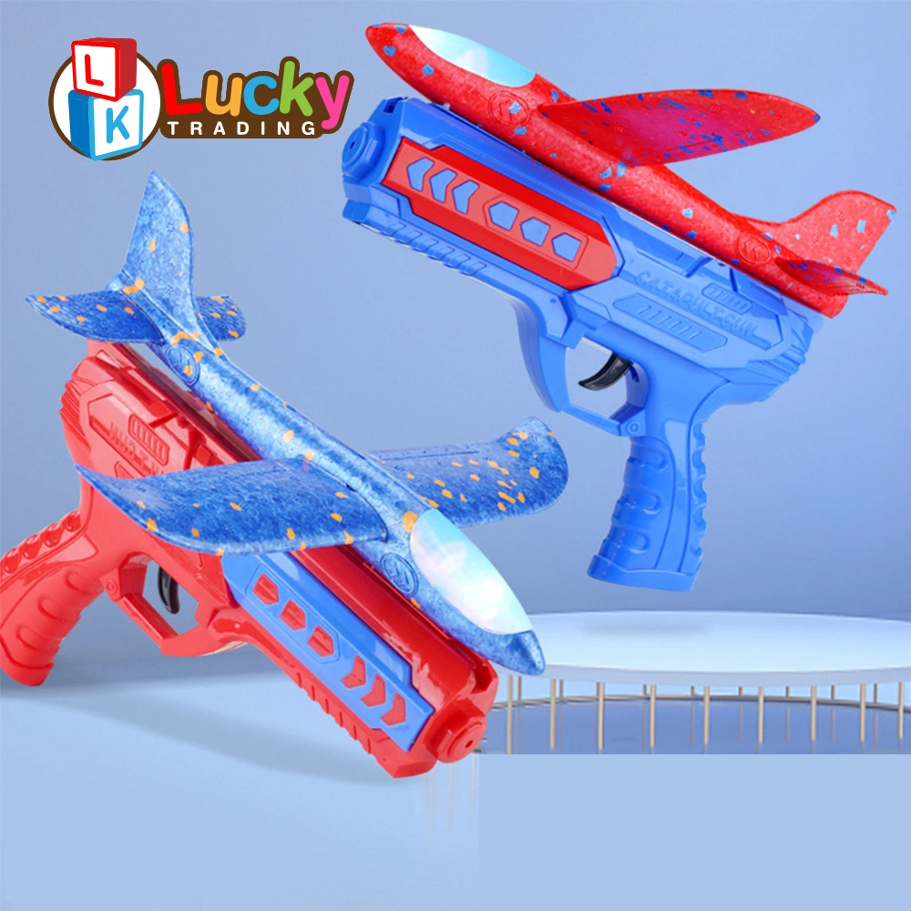 Airplane Launcher Toys LED Foam Glider Catapult Plane Toy