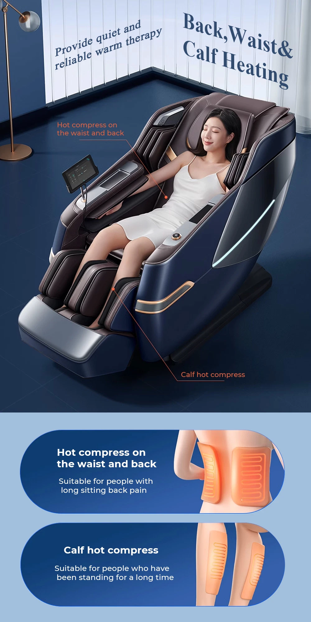 Rotai Double Mechanism Foot Massage Chair Beauty Salon