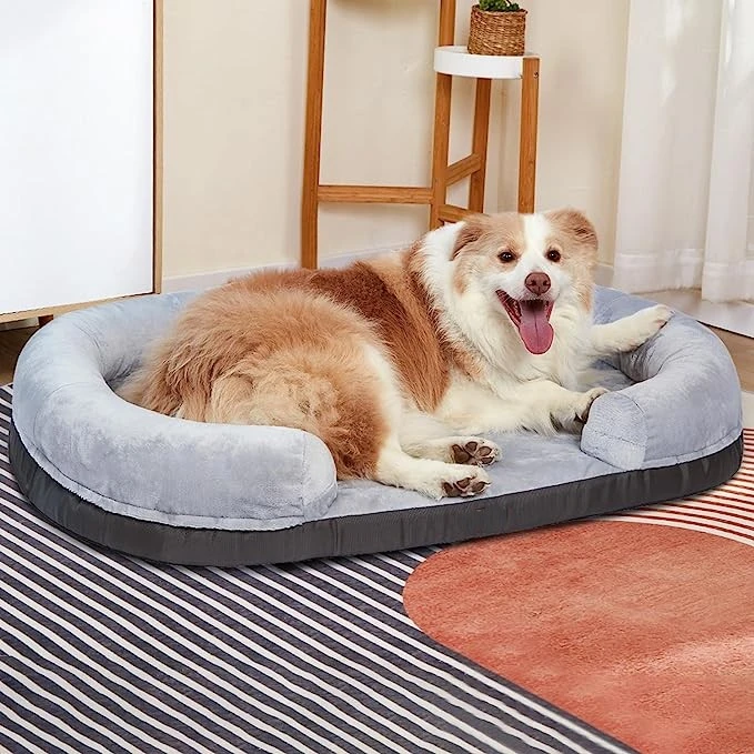 Foam Sofa with Removable Washable Cover, Waterproof Lining and Nonskid Bottom Couch, Pet Bed