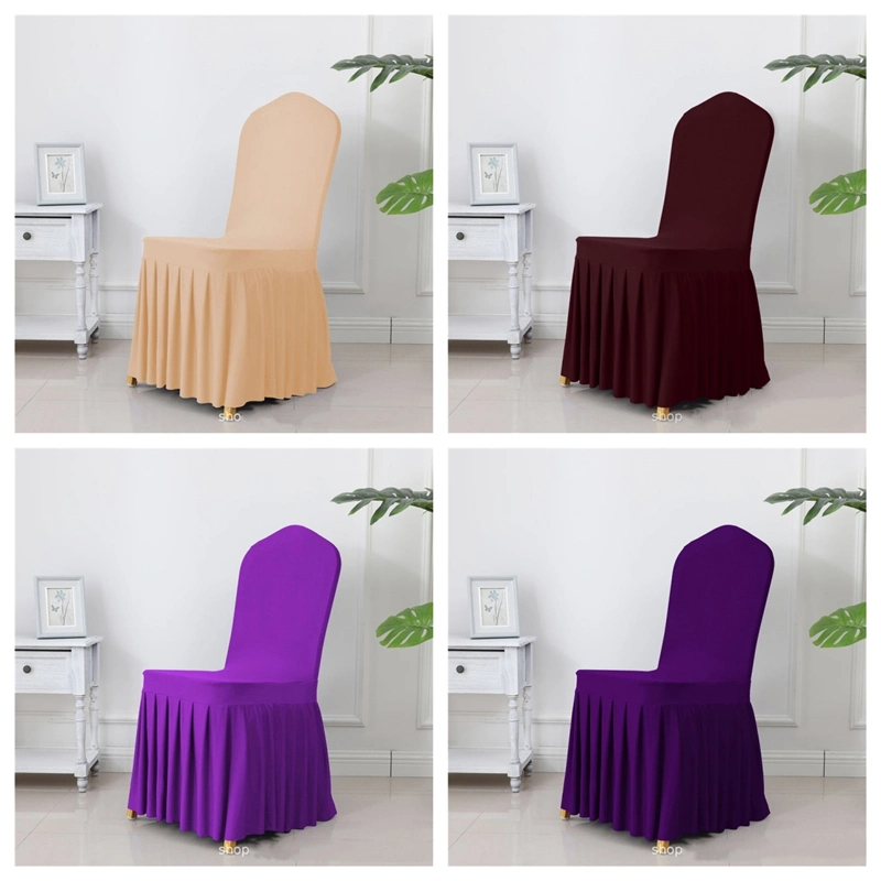 Green Christmas Chair Covers Washable Polyester Spandex Elastic Stretch Chair Cover Party Wedding Banquet Dining Event Chair Covers