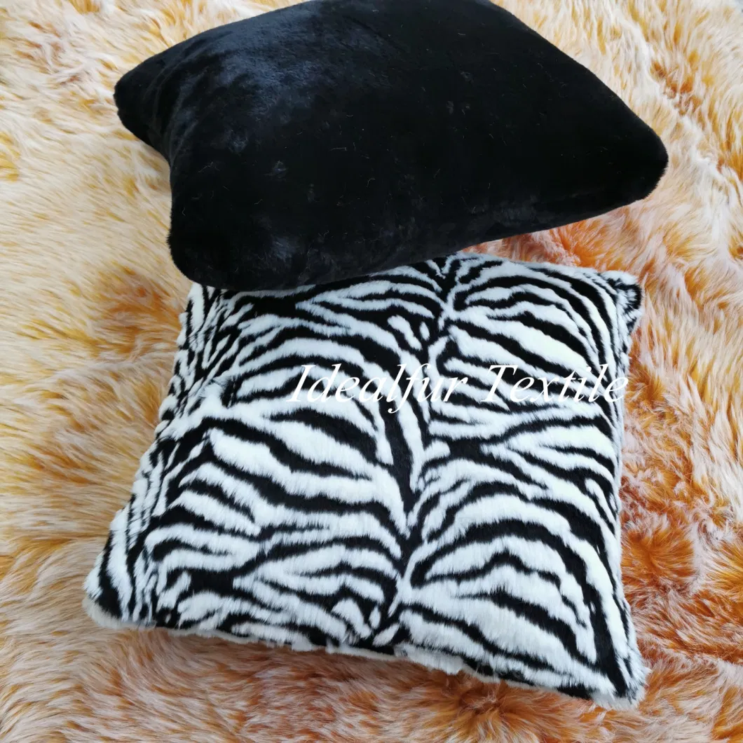 100% Polyester Fleece Custom Zebra-Stripe Decorative Pillow