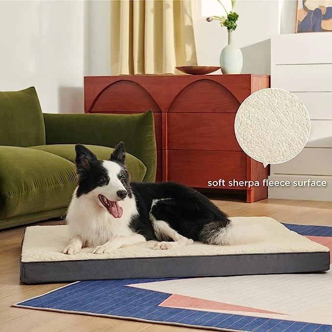 Foam Sofa with Removable Washable Cover, Waterproof Lining and Nonskid Bottom Couch, Pet Bed