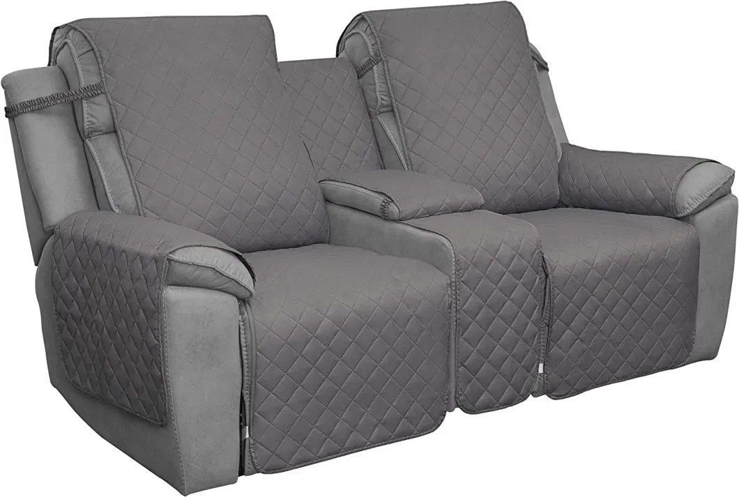 Loveseat Recliner Cover with Console Non-Slip Cover for Dual Loveseat Recliner Split Reclining Cover Recliner Furniture