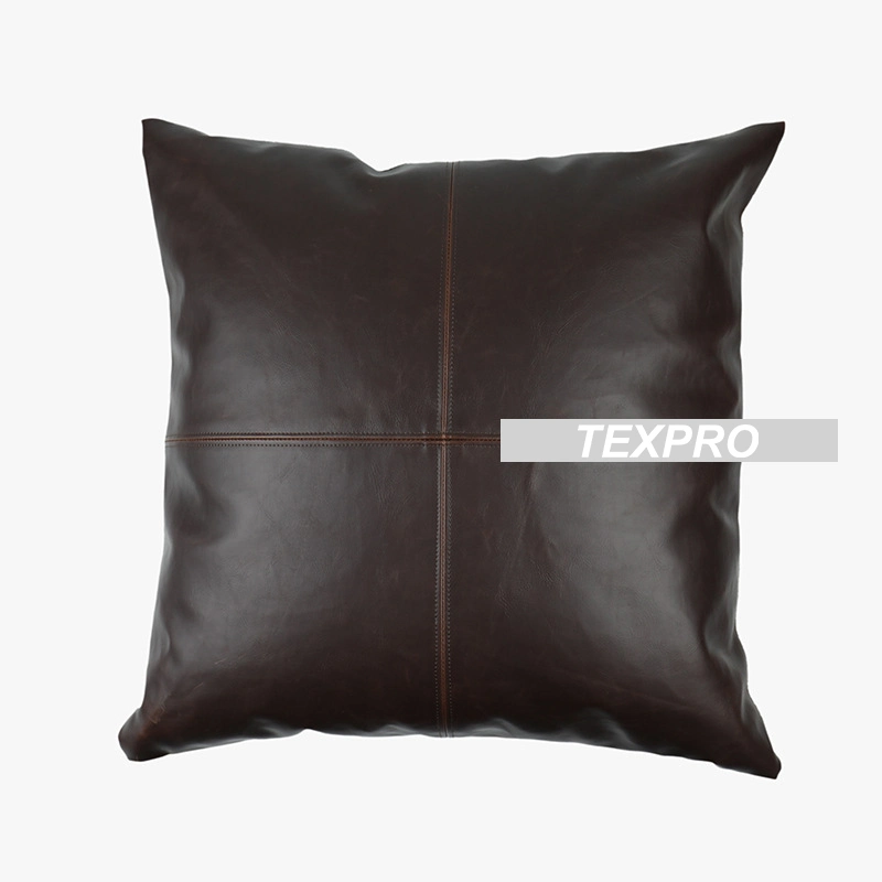 Faux Leather Decorative Moder Pillow Covers for Couch Sofa Bed