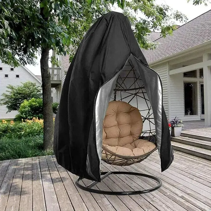 Durable Waterproof Egg Swing Chair Cover with Zipper for Outdoor Single Swing Chair