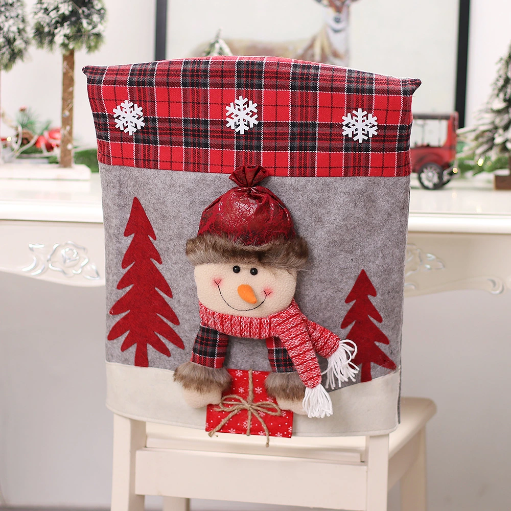 New Imitation Leather Three-Dimensional Cartoon Doll Chair Cover Santa Claus Table and Chair Cover