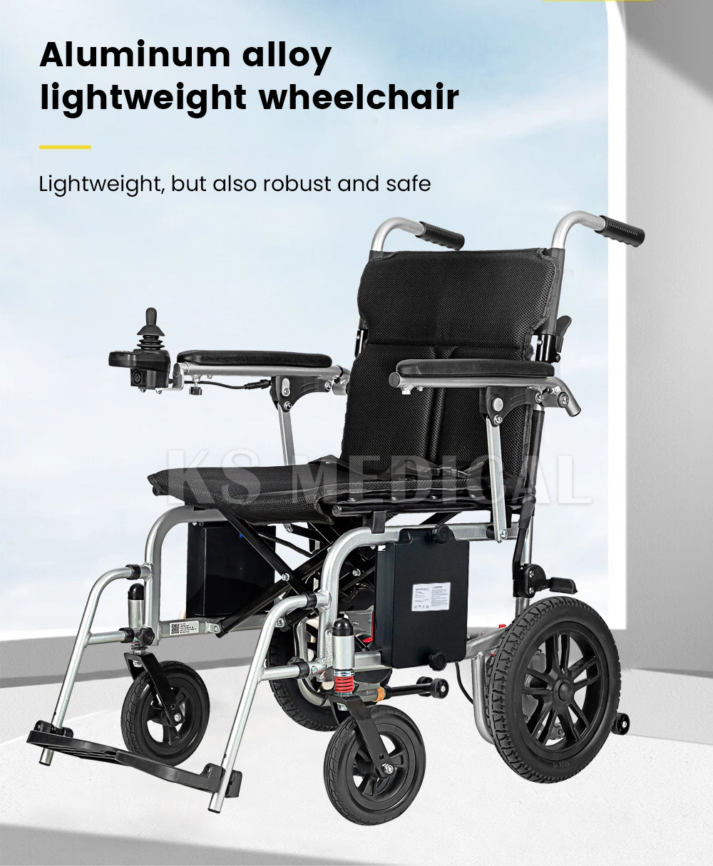 Ksm-509 Buy Portable Lightweight Only 16.5 Kgs Foldable Electric Wheelchair Smart Drive Medicare Wheel Chair for Disabled