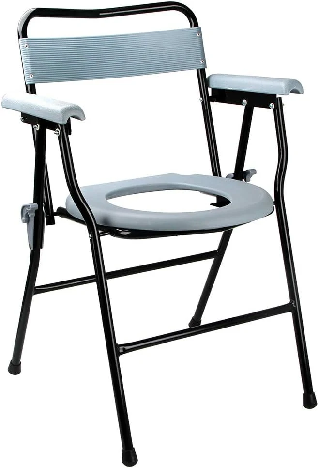 Height Adjustable Commode Without Wheels Chair