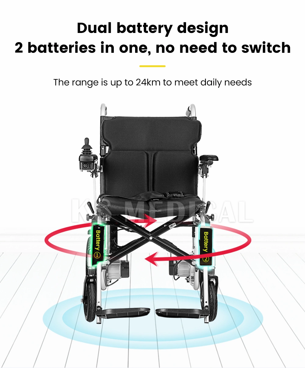 Ksm-509 Buy Portable Lightweight Only 16.5 Kgs Foldable Electric Wheelchair Smart Drive Medicare Wheel Chair for Disabled