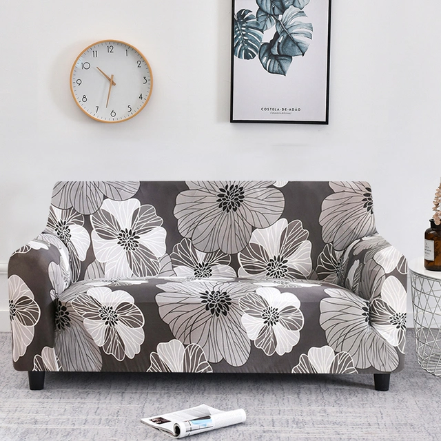 Custom Design Floral Printed Slipcovers Stretch Plaid Sofa Covers for Living Room Elastic Couch Chair Cover Sofa Towel Home Decor 1/2/3/4-Seat
