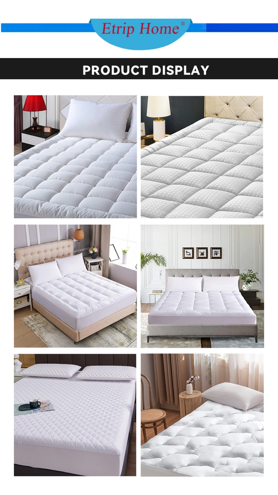 Wholesale Quilted Waterproof Cooling Hypoallergenic Breathable Ultra Soft Mattress Protector Mattress Cover