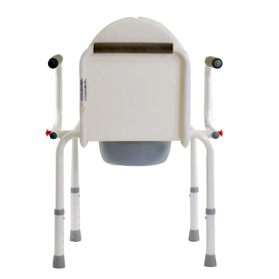 Customizable Medical Commode Chair Hospital Toilet Chair Folding Bedside Steel Commode Chair for Toilet