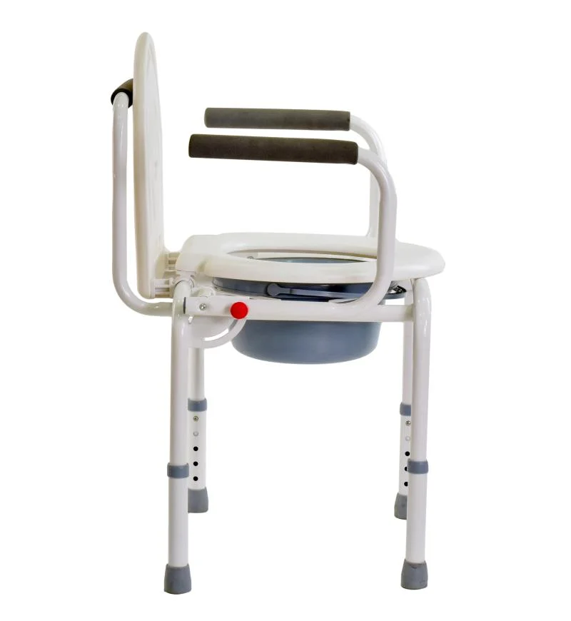 Customizable Medical Commode Chair Hospital Toilet Chair Folding Bedside Steel Commode Chair for Toilet