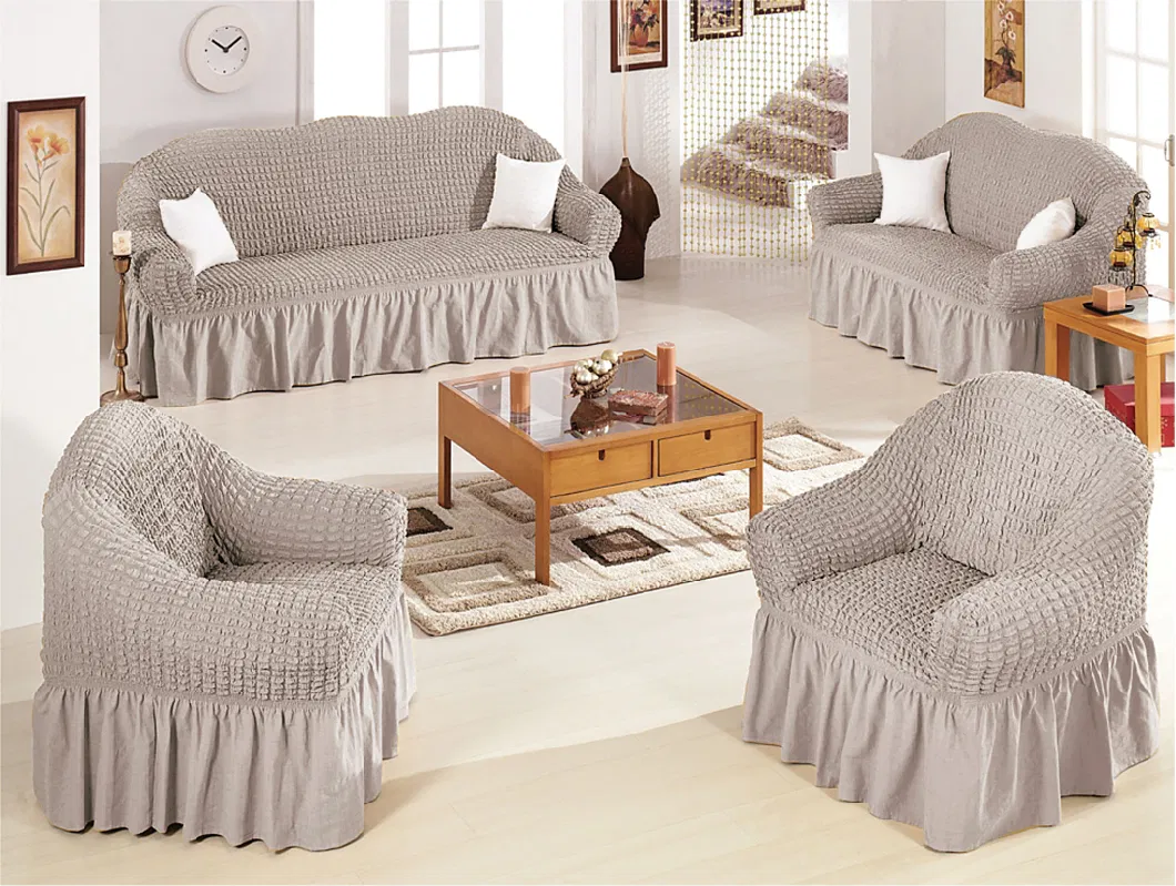 Fashion Anti-Skid Sectional 3 Piece Spandex Home Sofa Set Covers