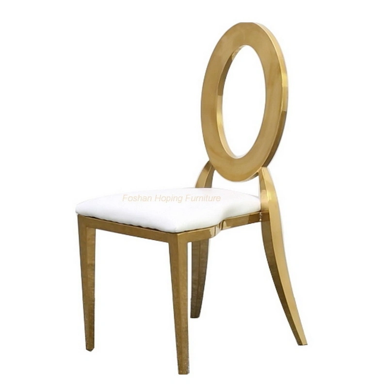 Rental Fancy Gold Modern Dining Table White Chairs Golden Royal Dining Room Furniture Ten Seat Chair Set Throne Moveable Cushion Wedding Chair