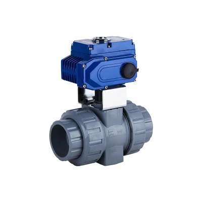 2 Way Full Port12V 24V DC Motor Operated CPVC Plastic True Union Ball Valve