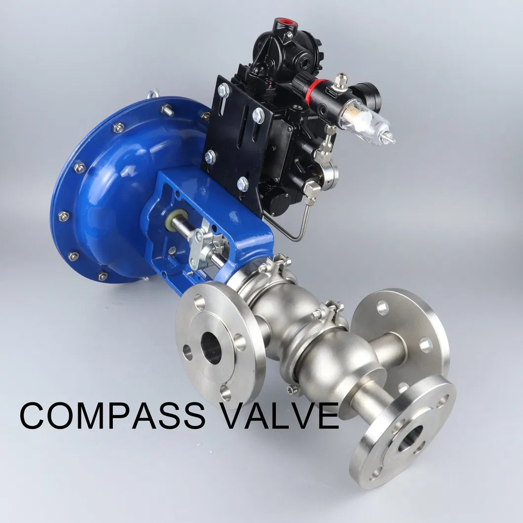 Xusheng Sanitary Stainless Steel SS304 Pneumatic Flange Sanitary Flow Control Valve with Actuator