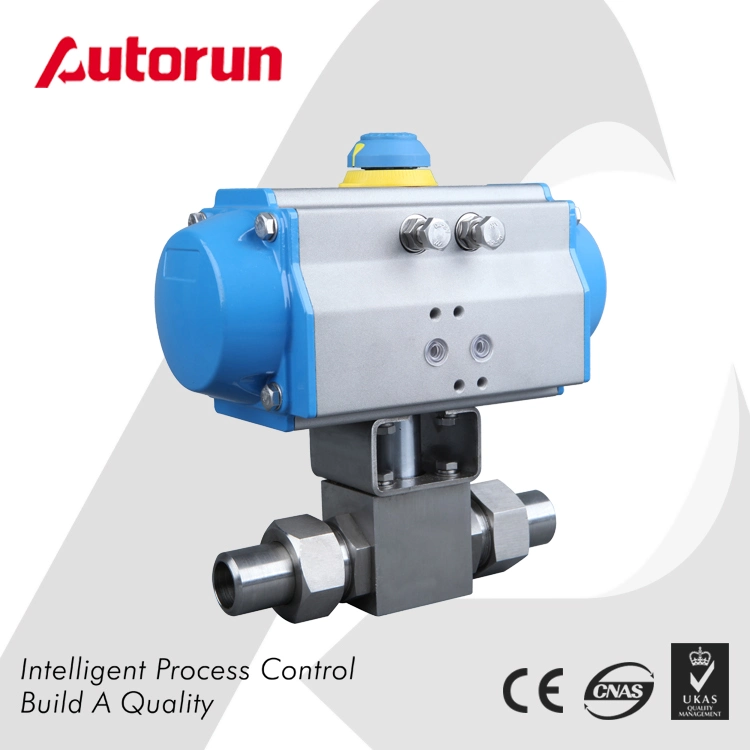 China Factory Pneumatic Actuated High Temperature Ball Valve