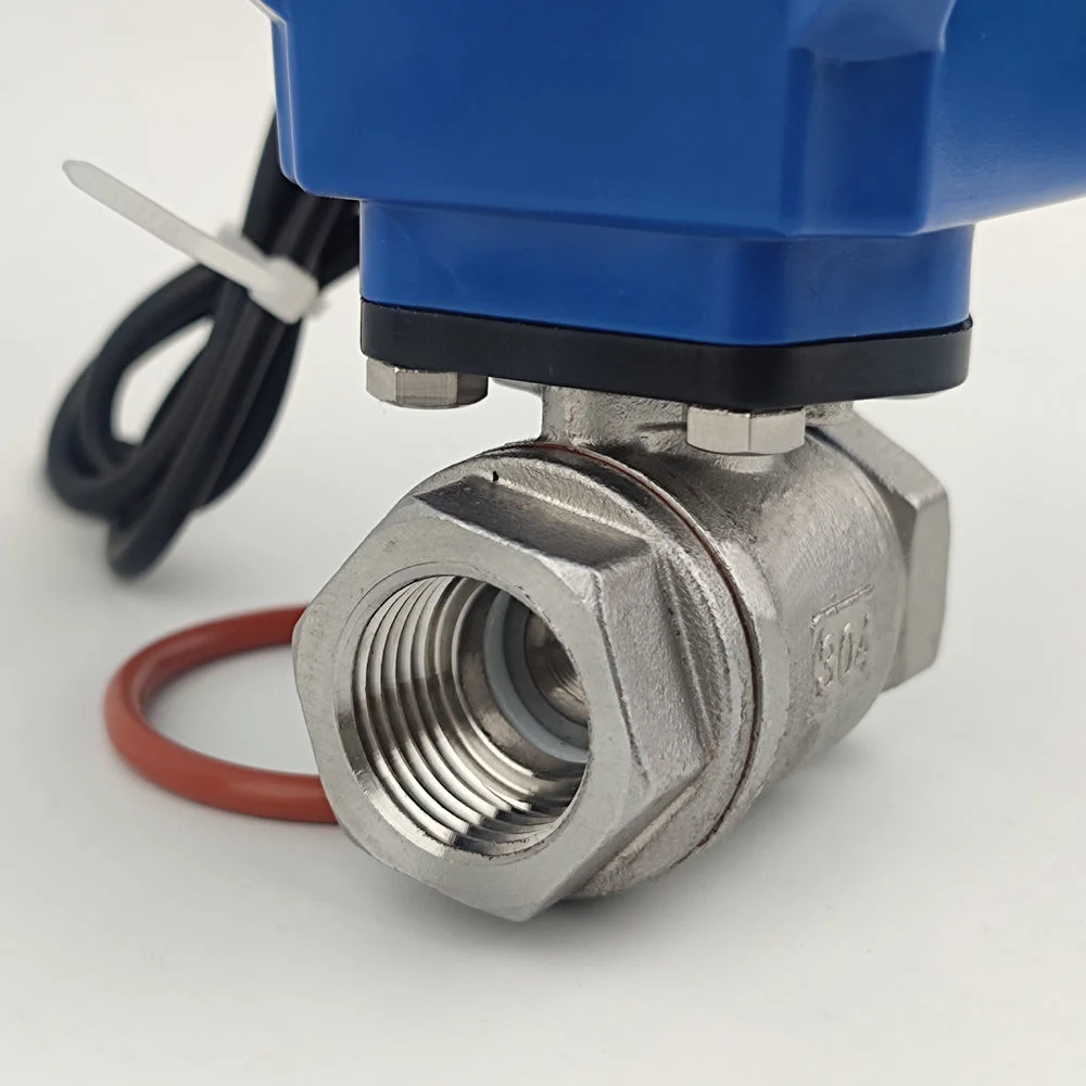 4-20mA DC 24V DN15 2 Way Ss Smart Electric Motor Operated Solenoid Ball Valve with Actuator for Water Flow