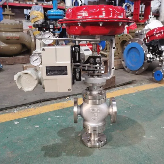 Pneumatic 3/Three-Way Diverting Type Flow Regulating Valve/Pressure Control Valve