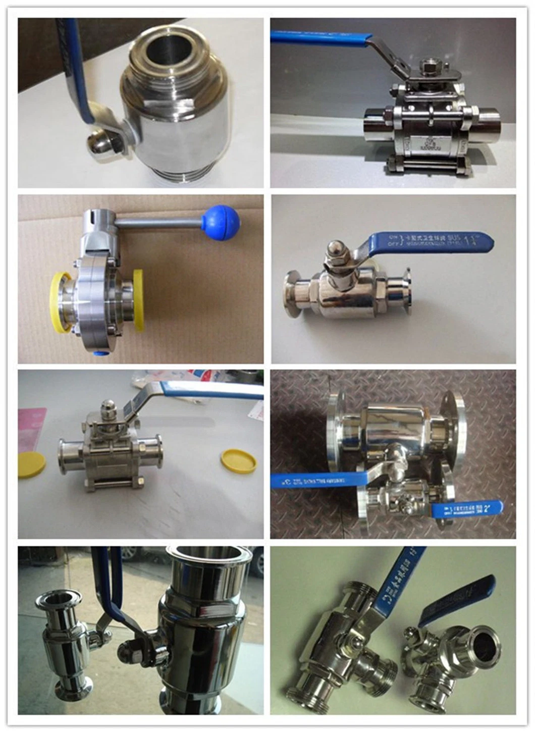 Male Threaded 3 Way Sanitary Ball Valve Three Way Tri Clamped 304 Stainless Steel Sanitary Pneumatic Actuated Food Grade Ball Valve with Competitive Price