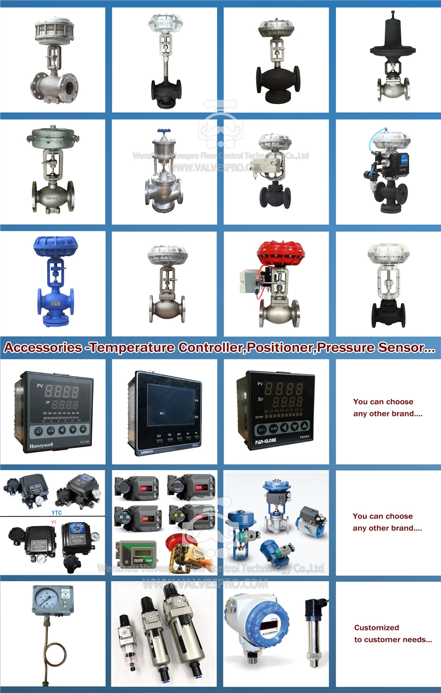 DN32 Pneumatic Control Valve 3-Way Pneumatic Diaphragm Control Valve Regulating Valve for Steam and Hot Oil Cast Steel or Ss Class150 Pn16 JIS10K