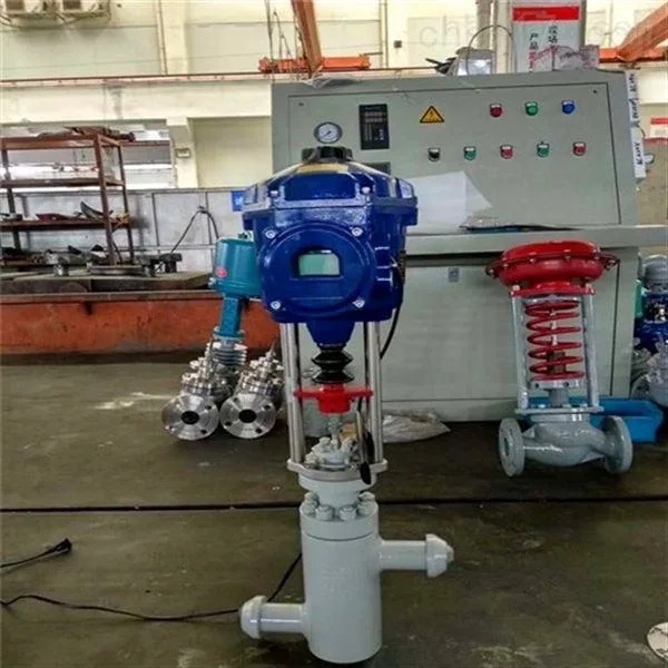 High Temperature Flanged Ends Electric Actuated Angle Type Globe Control Valve