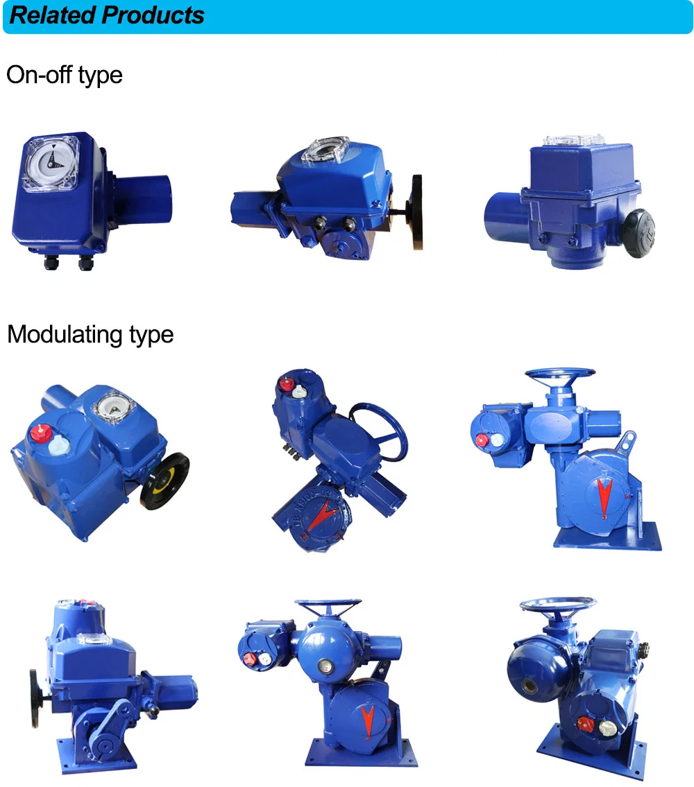Industrial on off Electric Actuator High Torque Quarter Turn Rotary Electric Valve Actuator Price St6+RS252 St6+RS600