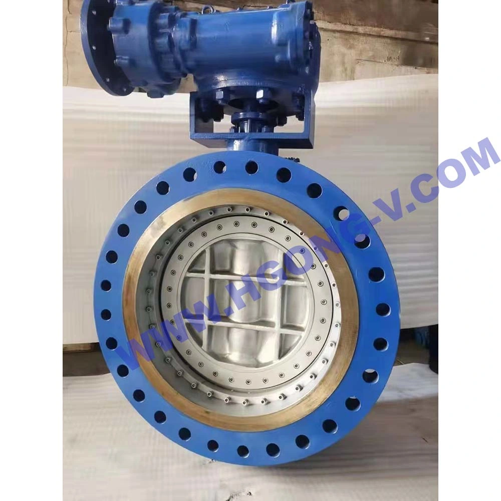 API/DIN/JIS Cast Steel Eccecntric Double Offset 2.5 4 Inch Electric Actuator Motorized Metal Seal Flange Butterfly Valve