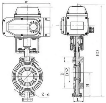 Motorized/Electric Control Type Wafer Butterfly Valve (GAD973H)