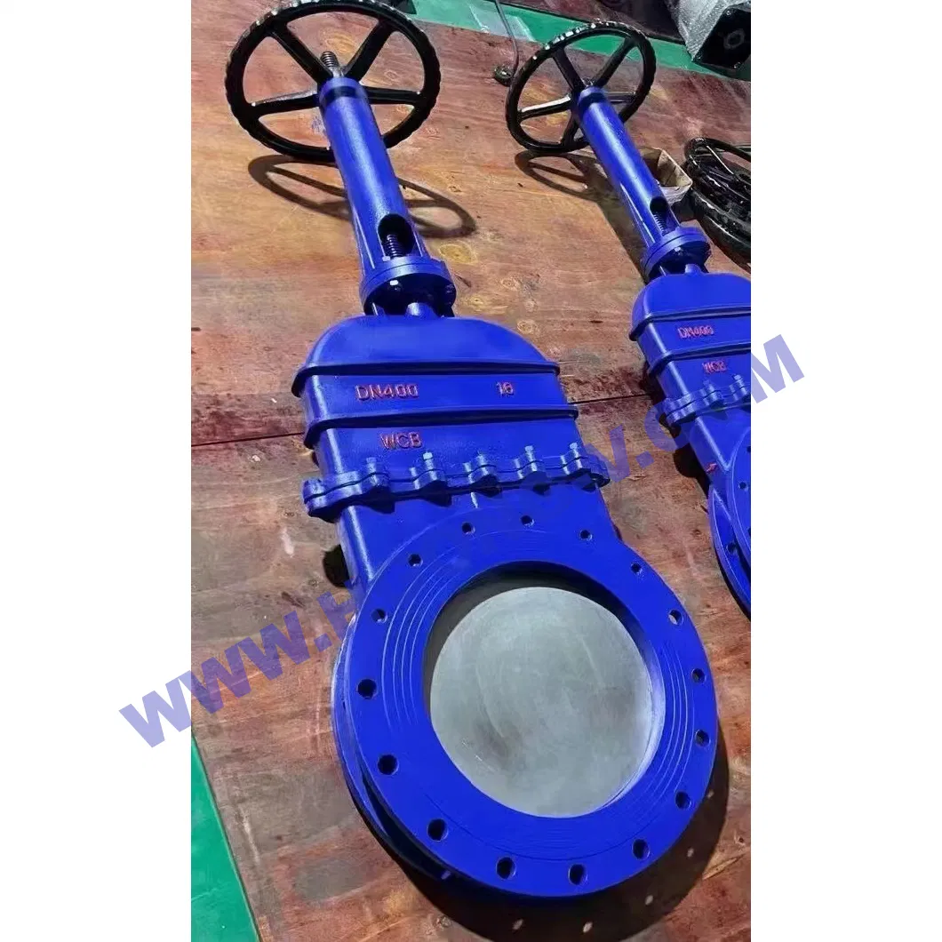 API/DIN Electric Actuated Cast Steel CF8 Big Size Control General Industrial Knife Gate Valve for Slurry