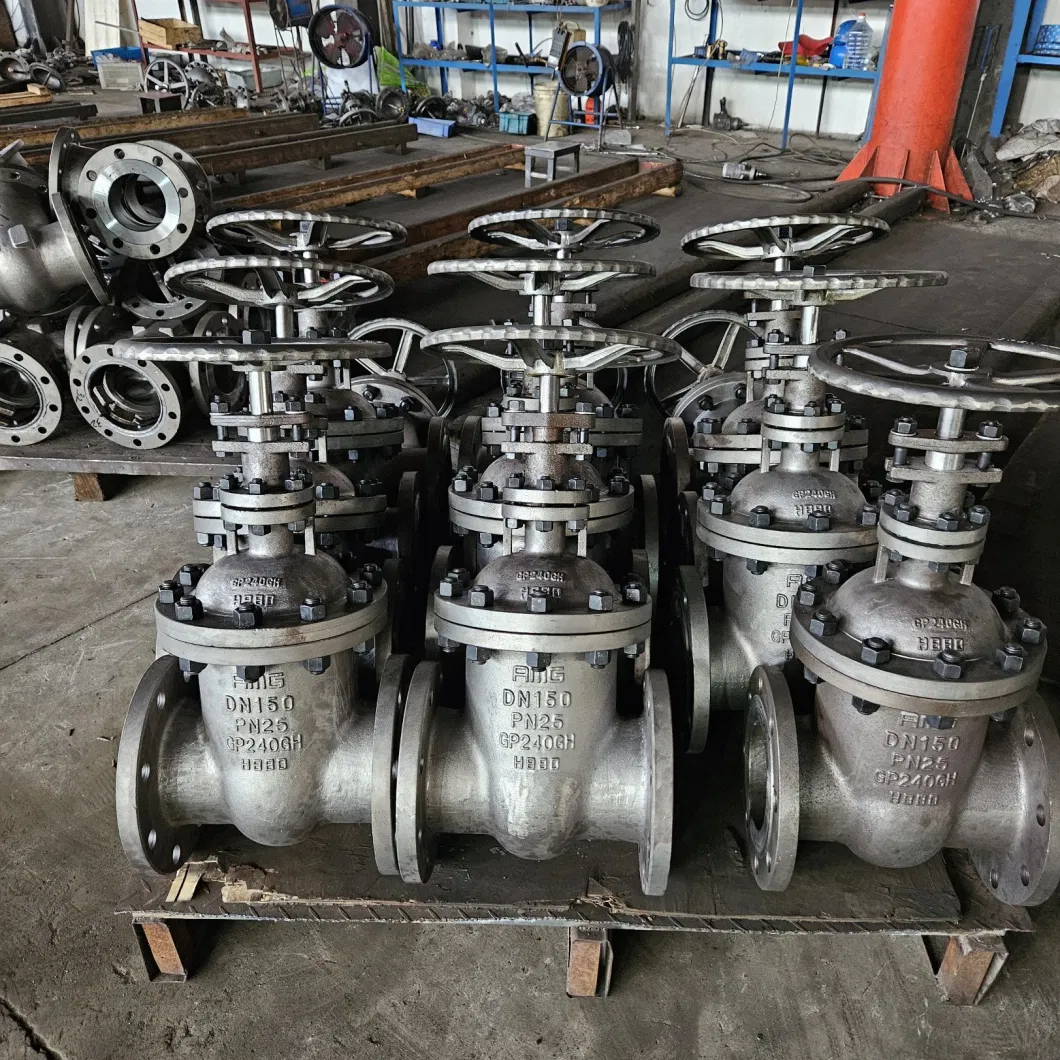 DIN GOST Motorized Actuated Cast Steel A216 Wcb Body Through Conduit Expanding Double Disc Parallel Slide Gate Valve