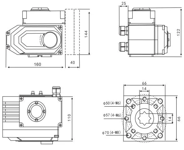 New Style Durable Electric Actuator Switch for Control Valve Gate Valve Globe Valve