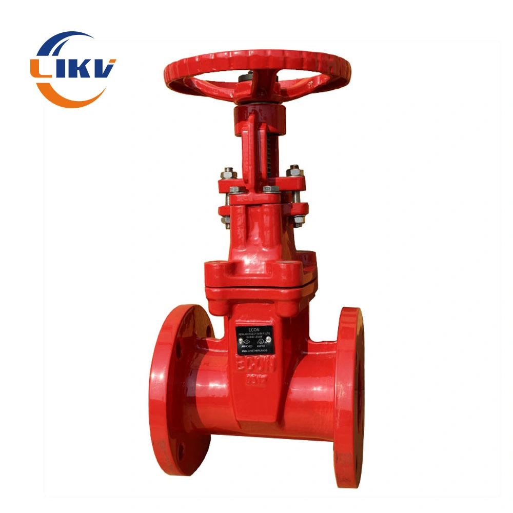 Resilient Seated Gate Valve BS5163 Double Flange Ductile Iron Gate Valves Handwheel Actuator Operation Gearbox Operation