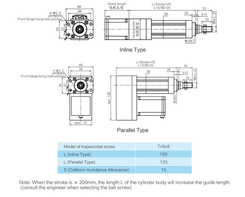 Factory Customized Anti-Rotation Servo Electric Cylinder Manufacturer Electric Linear Actuator