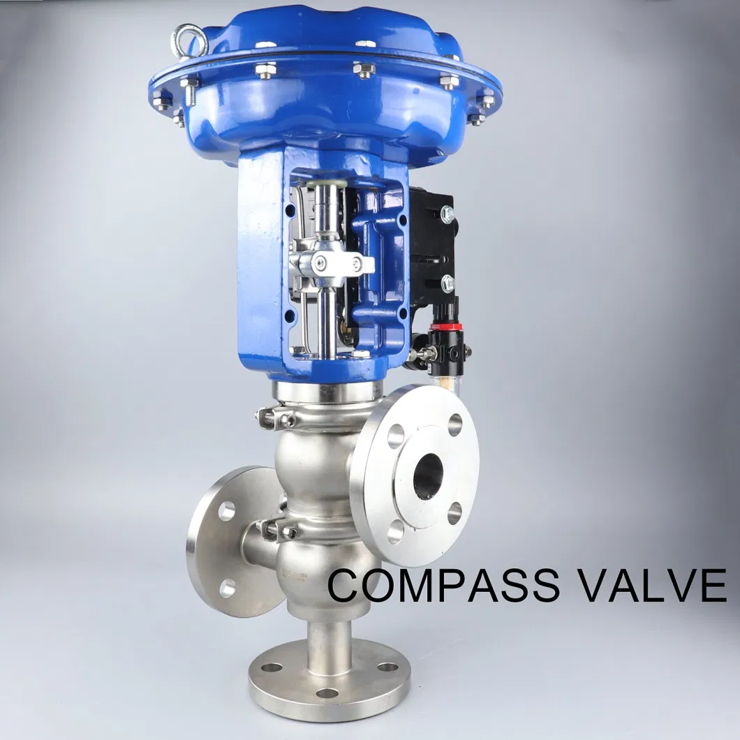 Xusheng Sanitary Stainless Steel SS304 Pneumatic Flange Sanitary Flow Control Valve with Actuator