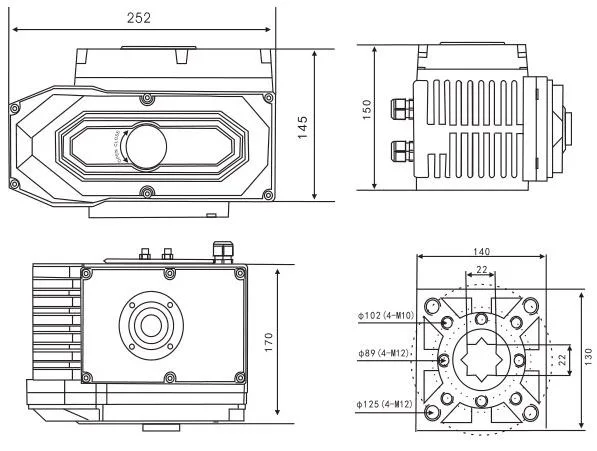 New Style Durable Electric Actuator Switch for Control Valve Gate Valve Globe Valve